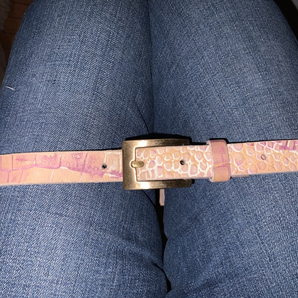 GARUGLIERI leather embossed 3/4” belt/exc/L